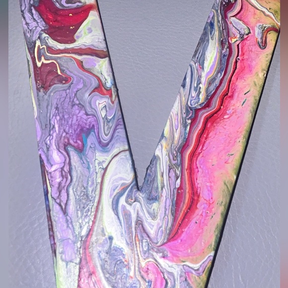 Paint Pour Custom Letters - one of a kind every time - Picture 8 of 16